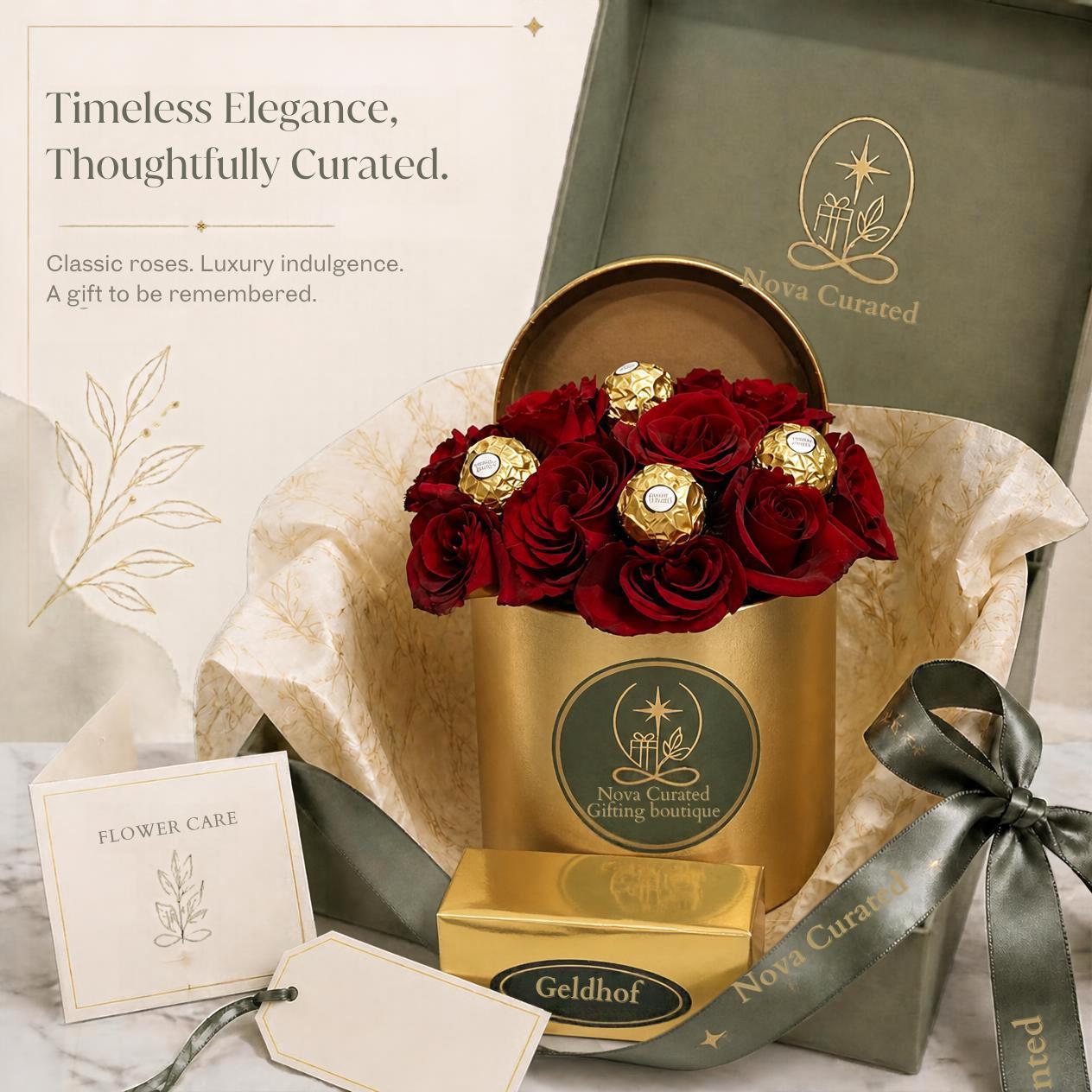 Timeless Elegance Rose & Chocolate Box